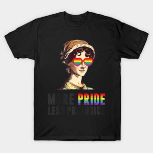 More Pride Less Prejudice Lgbt Gay Proud Ally Pride Month T-Shirt